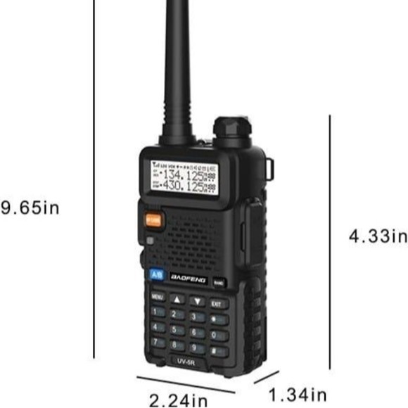 BAOFENG UV-5R Dual Band Two Way Radio (Black), 144-148MHz & 420-450MHz - Picture 2 of 4